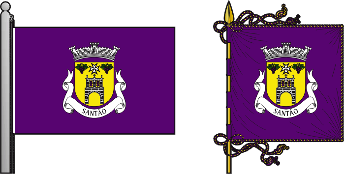 Bandeira e estandarte da antiga freguesia de Santão - Santão former civil parish, flag and banner Bandeira e estandarte da antiga freguesia de Santão - Santão former civil parish, flag and banner