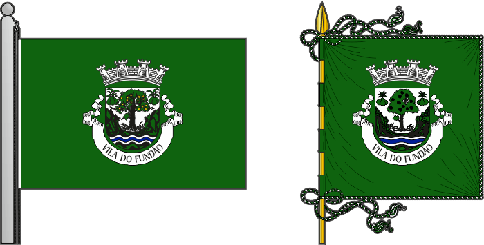 Bandeira e estandarte do Município de Fundão - Fundão municipal flag and banner Bandeira e estandarte do Município de Fundão - Fundão municipal flag and banner