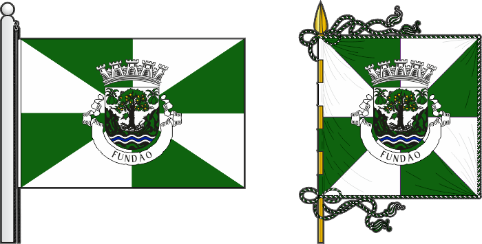 Bandeira e estandarte do Município de Fundão - Fundão municipal flag and banner Bandeira e estandarte do Município de Fundão - Fundão municipal flag and banner