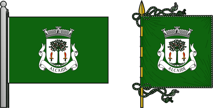 Bandeira e estandarte da freguesia de Alcaide - Alcaide civil parish, flag and banner Bandeira e estandarte da freguesia de Alcaide - Alcaide civil parish, flag and banner