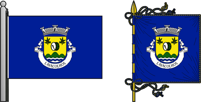 Bandeira e estandarte da freguesia de Lavacolhos - Lavacolhos civil parish, flag and banner Bandeira e estandarte da freguesia de Lavacolhos - Lavacolhos civil parish, flag and banner