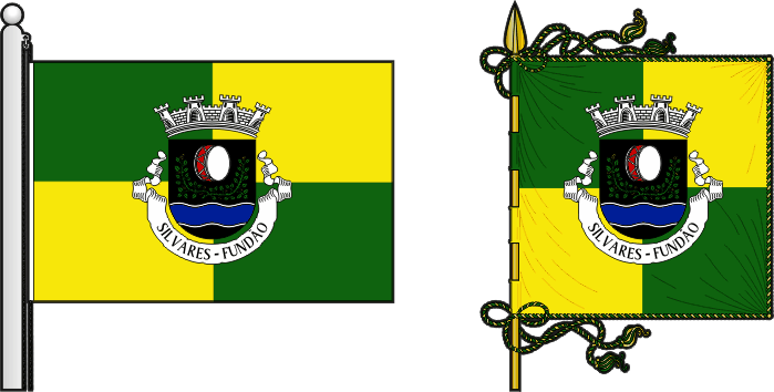Bandeira e estandarte da freguesia de Silvares - Silvares civil parish, flag and banner Bandeira e estandarte da freguesia de Silvares - Silvares civil parish, flag and banner