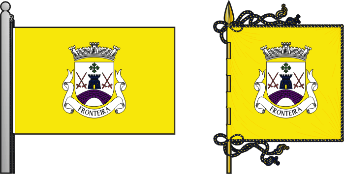 Bandeira e estandarte da freguesia de Fronteira - Fronteira civil parish, flag and banner Bandeira e estandarte da freguesia de Fronteira - Fronteira civil parish, flag and banner