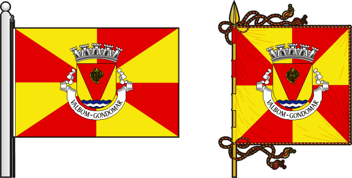 Bandeira e estandarte da antiga freguesia de Valbom - Valbom former civil parish, flag and banner