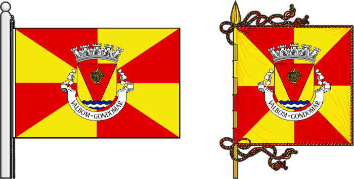 Bandeira e estandarte da antiga freguesia de Valbom - Valbom former civil parish, flag and banner