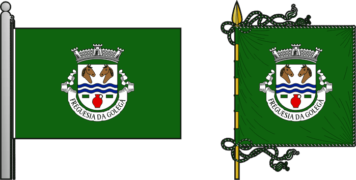 Bandeira e estandarte da freguesia da Golegã - Golegã civil parish, flag and banner