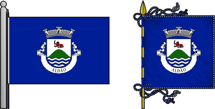 Bandeira e estandarte da freguesia de Aldão - Aldão civil parish, flag and banner Bandeira e estandarte da freguesia de Aldão - Aldão civil parish, flag and banner