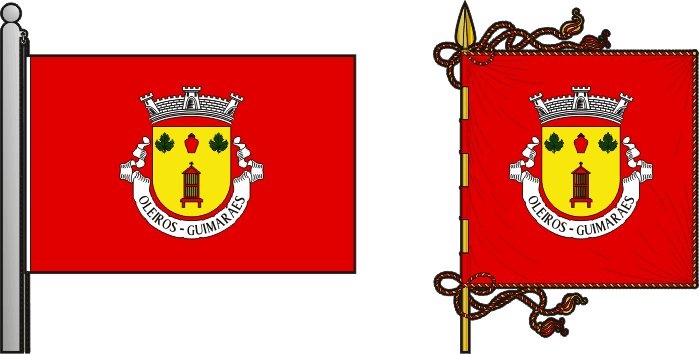Bandeira e estandarte da antiga freguesia de Oleiros - Oleiros former civil parish, flag and banner Bandeira e estandarte da antiga freguesia de Oleiros - Oleiros former civil parish, flag and banner