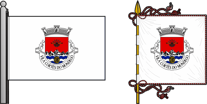 Bandeira e estandarte da freguesia de Vila Cortês do Mondego - Vila Cortês do Mondego civil parish, flag and banner Bandeira e estandarte da freguesia de Vila Cortês do Mondego - Vila Cortês do Mondego civil parish, flag and banner
