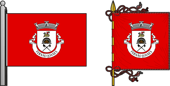 Bandeira e estandarte da freguesia de Fernão Joanes - Fernão Joanes civil parish, flag and banner