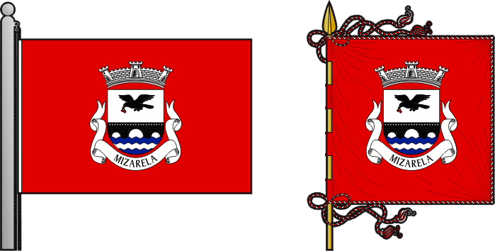 Bandeira e estandarte da antiga freguesia de Mizarela - Mizarela former civil parish, flag and banner