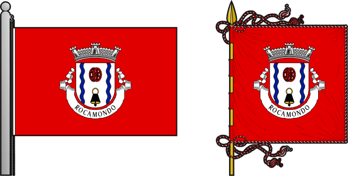 Bandeira e estandarte da antiga freguesia de Rocamondo - Rocamondo former civil parish, flag and banner