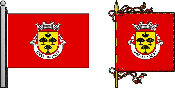 Bandeira e estandarte da freguesia de Sobral da Serra - Sobral da Serra civil parish, flag and banner Bandeira e estandarte da freguesia de Sobral da Serra - Sobral da Serra civil parish, flag and banner