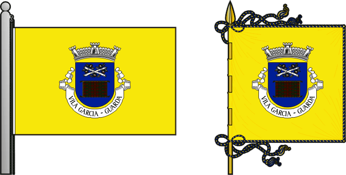Bandeira e estandarte da freguesia de Vila Garcia - Vila Garcia civil parish, flag and banner