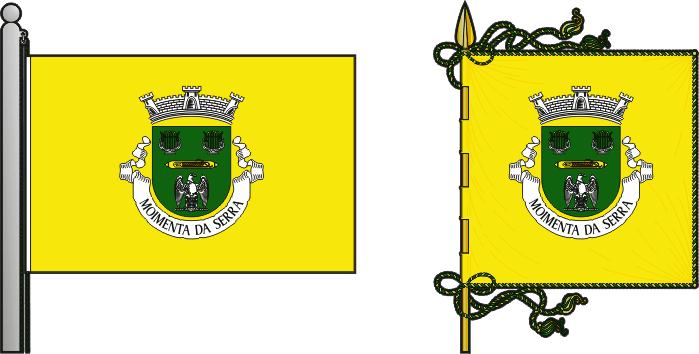 Bandeira e estandarte da antiga freguesia de Moimenta da Serra - Moimenta da Serra former civil parish, flag and banner Bandeira e estandarte da antiga freguesia de Moimenta da Serra - Moimenta da Serra former civil parish, flag and banner