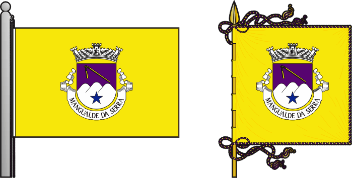 Bandeira e estandarte da antiga freguesia de Mangualde da Serra - Mangualde da Serra former civil parish, flag and banner Bandeira e estandarte da antiga freguesia de Mangualde da Serra - Mangualde da Serra former civil parish, flag and banner