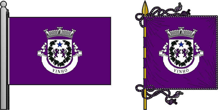 Bandeira e estandarte da antiga freguesia de Vinhó - Vinhó former civil parish, flag and banner