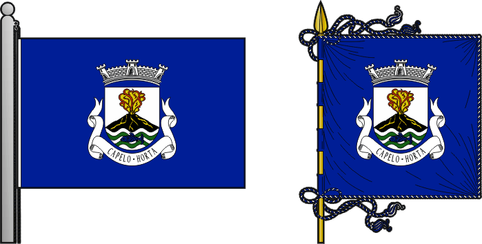 Bandeira e estandarte da freguesia de Capelo - Capelo civil parish, flag and banner