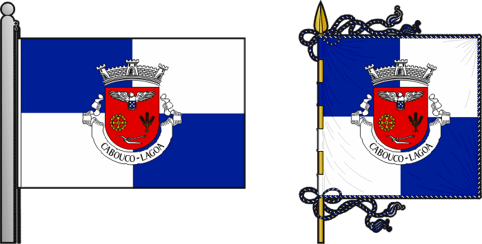 Bandeira e estandarte da freguesia de Cabouco - Cabouco civil parish, flag and banner Bandeira e estandarte da freguesia de Cabouco - Cabouco civil parish, flag and banner