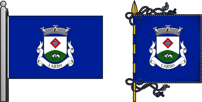 Bandeira e estandarte da freguesia de Lajedo - Lajedo civil parish, flag and banner Bandeira e estandarte da freguesia de Lajedo - Lajedo civil parish, flag and banner