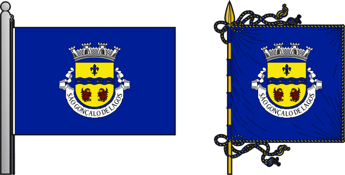 Bandeira e estandarte da freguesia de São Gonçalo de Lagos - São Gonçalo de Lagos civil parish, flag and banner Bandeira e estandarte da freguesia de São Gonçalo de Lagos - São Gonçalo de Lagos civil parish, flag and banner
