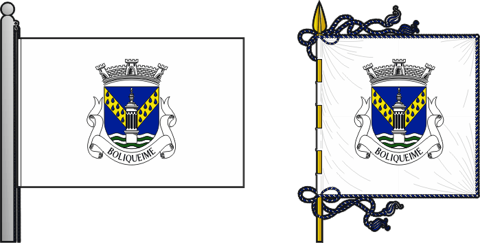 Bandeira e estandarte da freguesia de Boliqueime - Boliqueime civil parish, flag and banner