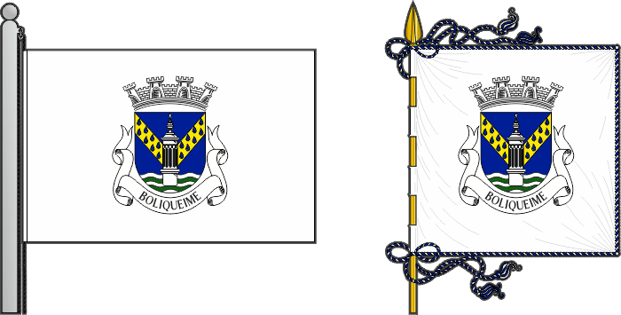 Bandeira e estandarte da freguesia de Boliqueime - Boliqueime civil parish, flag and banner