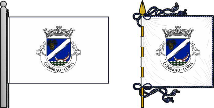Bandeira e estandarte da freguesia de Coimbrão - Coimbrão civil parish, flag and banner Bandeira e estandarte da freguesia de Coimbrão - Coimbrão civil parish, flag and banner