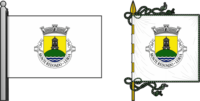 Bandeira e estandarte da antiga freguesia de Monte Redondo - Monte Redondo former civil parish, flag and banner
