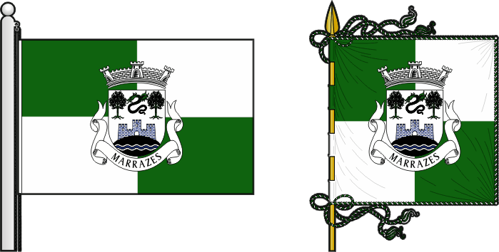 Bandeira e estandarte da antiga freguesia de Marrazes - Marrazes former civil parish, flag and banner Bandeira e estandarte da antiga freguesia de Marrazes - Marrazes former civil parish, flag and banner