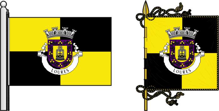 Bandeira e estandarte do Município de Loures - Loures municipal flag and banner