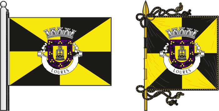Bandeira e estandarte do Município de Loures - Loures municipal flag and banner