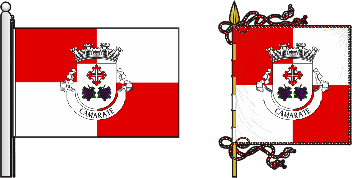 Bandeira e estandarte da antiga freguesia de Camarate - Camarate former civil parish, flag and banner Bandeira e estandarte da antiga freguesia de Camarate - Camarate former civil parish, flag and banner