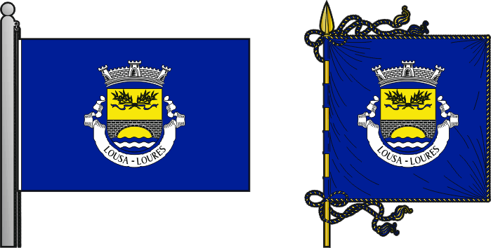 Bandeira e estandarte da freguesia de Lousa - Lousa civil parish, flag and banner Bandeira e estandarte da freguesia de Lousa - Lousa civil parish, flag and banner