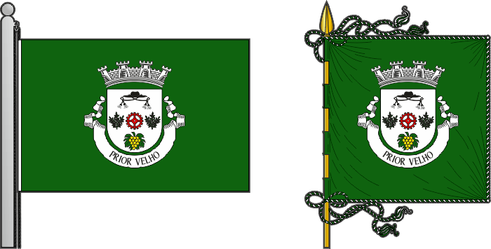 Bandeira e estandarte da antiga freguesia de Prior Velho - Prior Velho former civil parish, flag and banner Bandeira e estandarte da antiga freguesia de Prior Velho - Prior Velho former civil parish, flag and banner