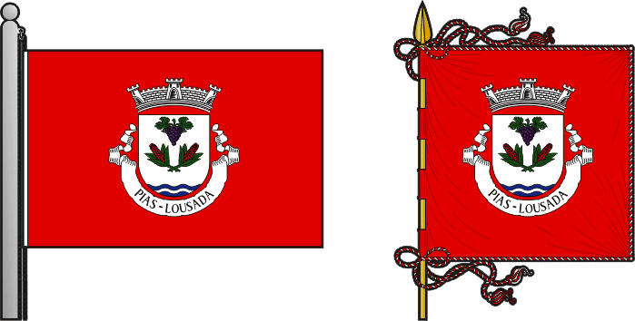 Bandeira e estandarte da antiga freguesia de Pias - Pias former civil parish, flag and banner Bandeira e estandarte da antiga freguesia de Pias - Pias former civil parish, flag and banner