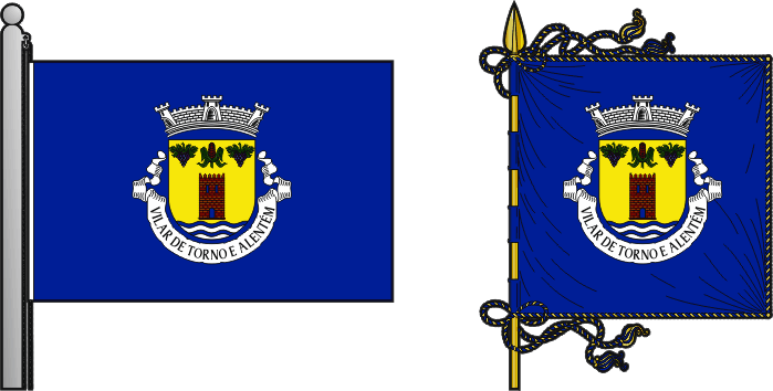 Bandeira e estandarte da freguesia de Vilar de Torno e Alentém - Vilar de Torno and Alentém civil parish, flag and banner Bandeira e estandarte da freguesia de Vilar de Torno e Alentém - Vilar de Torno and Alentém civil parish, flag and banner