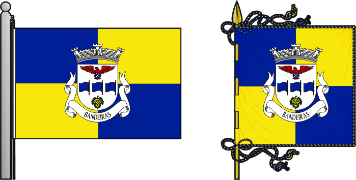 Bandeira e estandarte da freguesia de Bandeiras - Bandeiras civil parish, flag and banner Bandeira e estandarte da freguesia de Bandeiras - Bandeiras civil parish, flag and banner