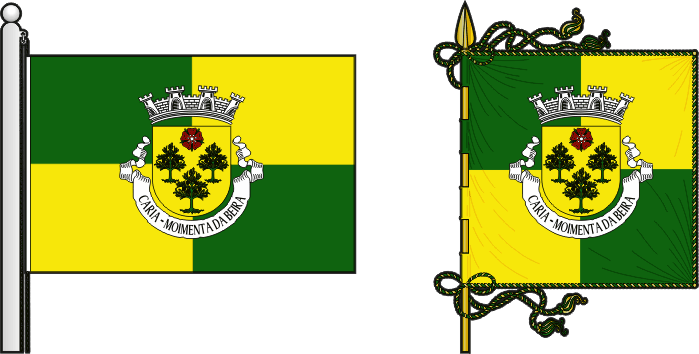 Bandeira e estandarte da freguesia de Caria - Caria civil parish, flag and banner