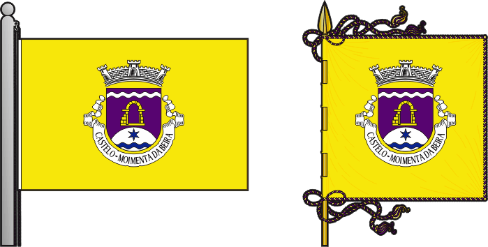 Bandeira e estandarte da freguesia de Castelo - Castelo civil parish, flag and banner
