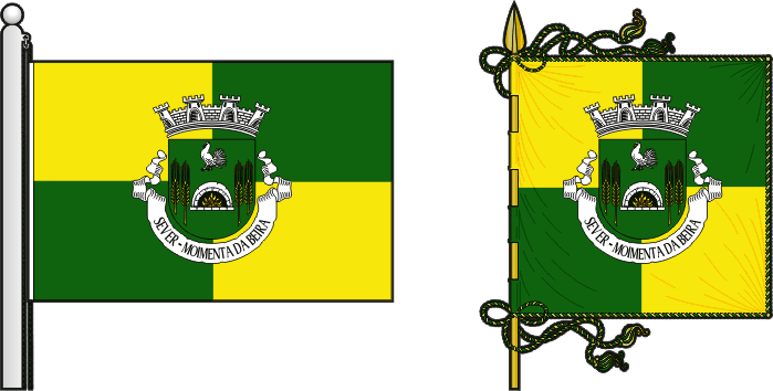 Bandeira e estandarte da freguesia de Sever - Sever civil parish, flag and banner Bandeira e estandarte da freguesia de Sever - Sever civil parish, flag and banner
