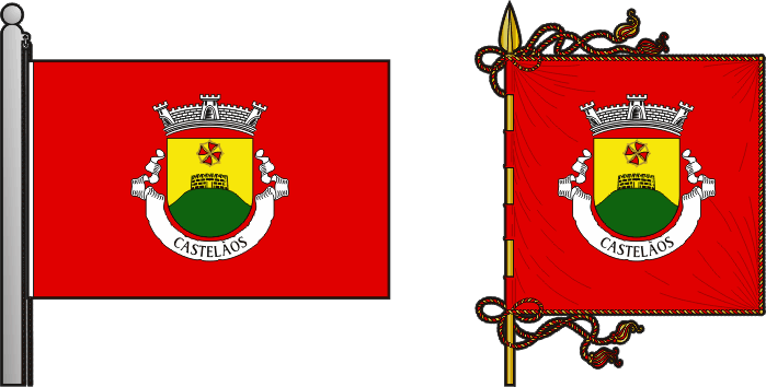Bandeira e estandarte da antiga freguesia de Castelãos - Castelãos former civil parish, flag and banner