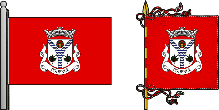 Bandeira e estandarte da antiga freguesia de Podence - Podence former civil parish, flag and banner