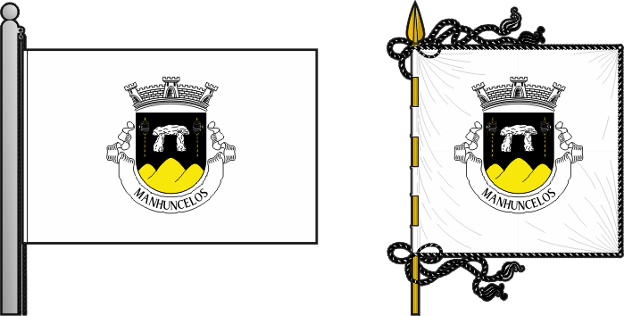 Bandeira e estandarte da antiga freguesia de Manhuncelos - Manhuncelos former civil parish, flag and banner