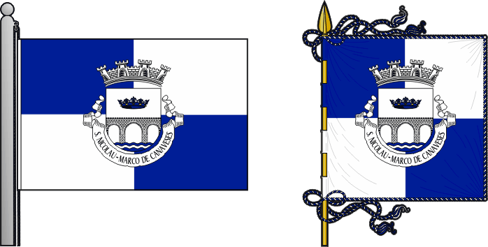 Bandeira e estandarte da antiga freguesia de São Nicolau - São Nicolau former civil parish, flag and banner Bandeira e estandarte da antiga freguesia de São Nicolau - São Nicolau former civil parish, flag and banner