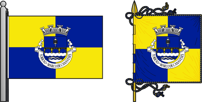 Bandeira e estandarte da antiga freguesia de Torrão - Torrão former civil parish, flag and banner
