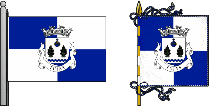 Bandeira e estandarte da antiga freguesia de Tuias - Tuias former civil parish, flag and banner