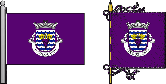 Bandeira e estandarte da freguesia de Poço do Canto - Poço do Canto civil parish, flag and banner Bandeira e estandarte da freguesia de Poço do Canto - Poço do Canto civil parish, flag and banner