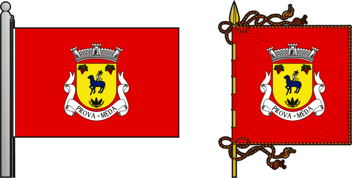 Bandeira e estandarte da antiga freguesia de Prova - Prova former civil parish, flag and banner