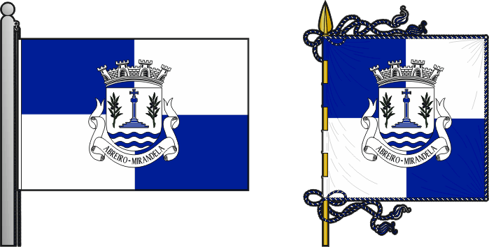 Bandeira e estandarte da freguesia de Abreiro - Abreiro civil parish, flag and banner